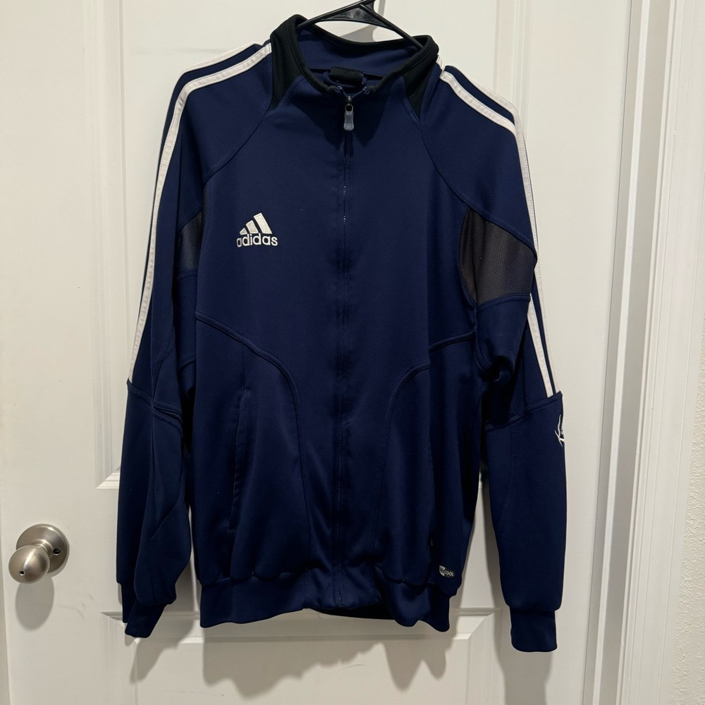 Adidas Men's Navy Blue Track Jacket - Size M